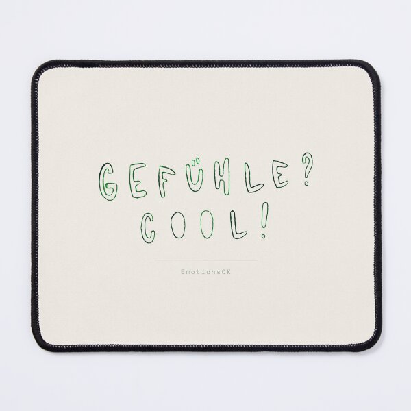Item preview, Feelings? Cool! · Hand-painted typography, hand lettering, forest green ink, linen designed and sold by EmotionsOK.