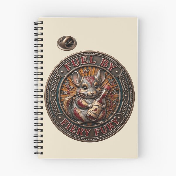 Item preview, Fuel by Fiery Fury Mouse with Hot Sauce – Spicy Humor Animal Badge Design designed and sold by MartBook.