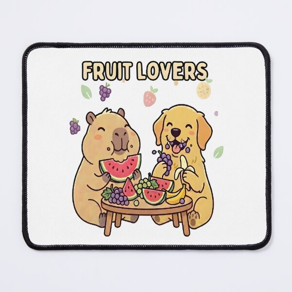 Item preview, Fruit Lovers Capybara And Dog Eating designed and sold by laughingshirts.