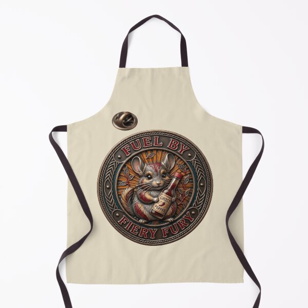 Item preview, Fuel by Fiery Fury Mouse with Hot Sauce – Spicy Humor Animal Badge Design designed and sold by MartBook.