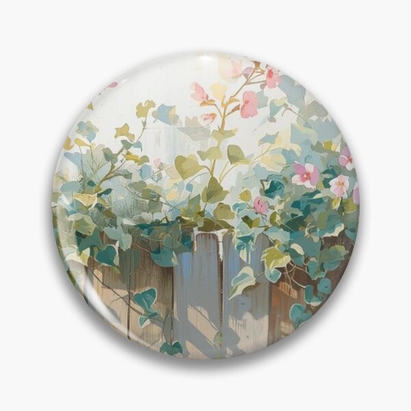 Item preview, Sunlit Ivy Garden Fence | Soft Painterly Floral Landscape designed and sold by HelgaCraftery.