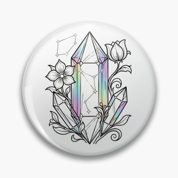 Item preview, Pastel Crystal Constellation Floral Design designed and sold by GoldenPetalAma.