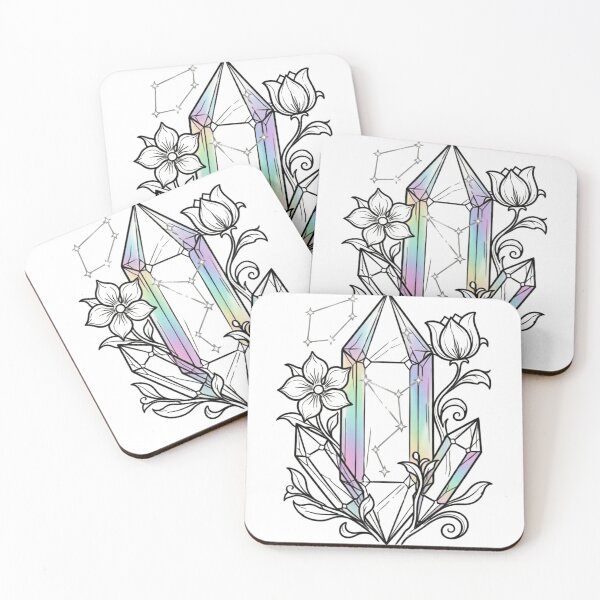 Item preview, Pastel Crystal Constellation Floral Design designed and sold by GoldenPetalAma.