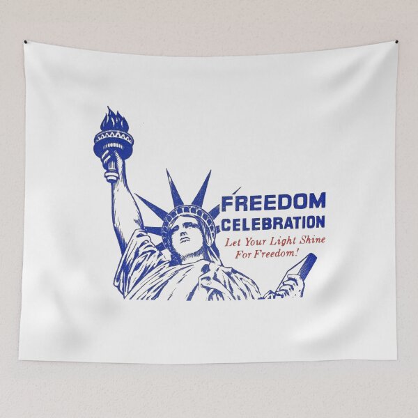 Item preview, Vintage Freedom Celebration - Let Your Light Shine For Freedom designed and sold by QuayTradingCo.