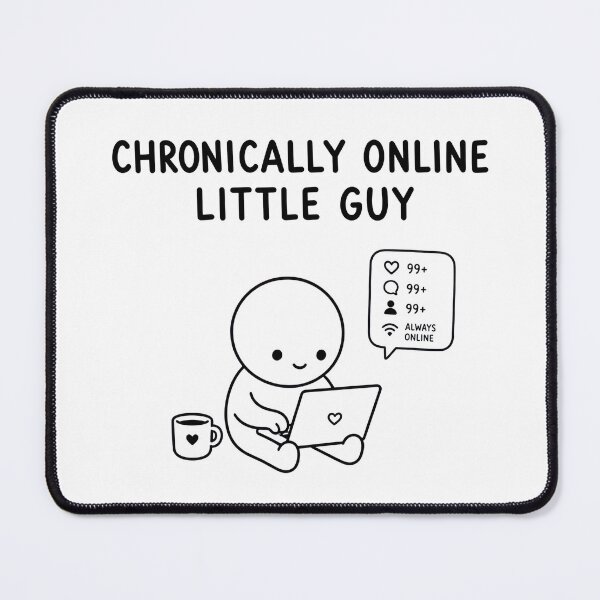 Item preview, Chronically Online Little Guy – Cute Internet Character designed and sold by INVITOARTE.