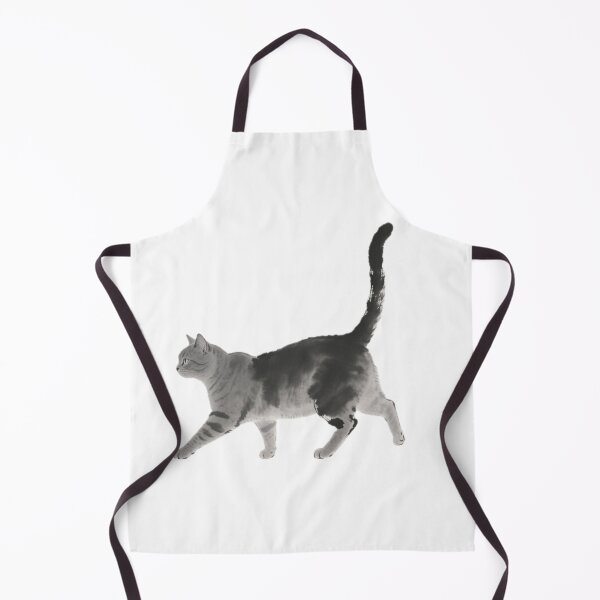 Item preview, Gray Cat Walking - Minimalist Ink Art designed and sold by Enchanting East.
