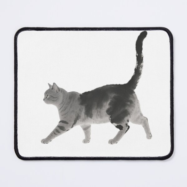 Item preview, Gray Cat Walking - Minimalist Ink Art designed and sold by Enchanting East.