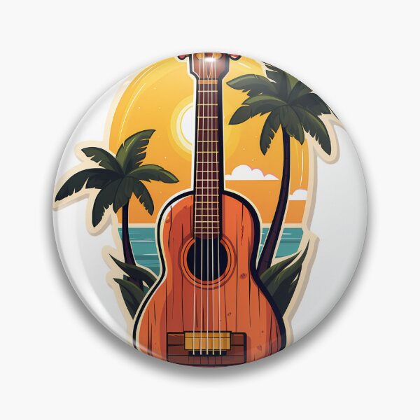 Item preview, Retro Ukulele Summer Beach Sunset Palm Trees designed and sold by MagySale.