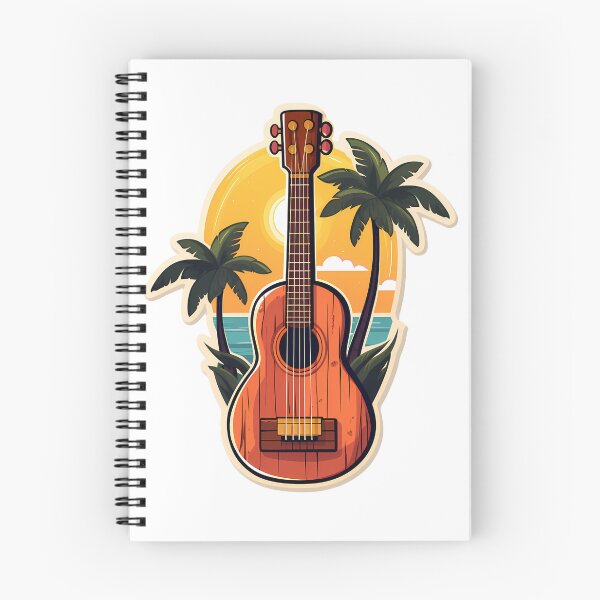 Item preview, Retro Ukulele Summer Beach Sunset Palm Trees designed and sold by MagySale.