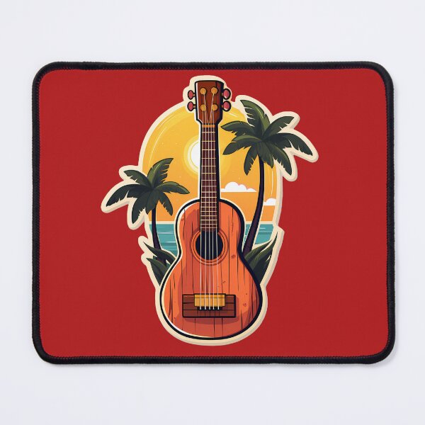 Item preview, Retro Ukulele Summer Beach Sunset Palm Trees designed and sold by MagySale.