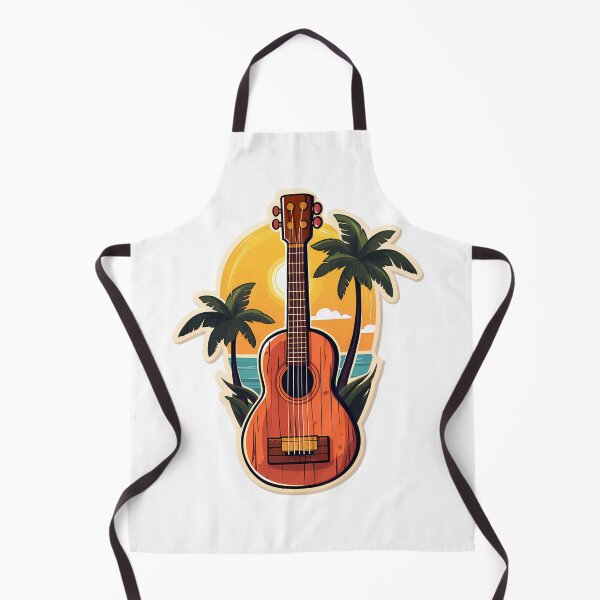 Item preview, Retro Ukulele Summer Beach Sunset Palm Trees designed and sold by MagySale.
