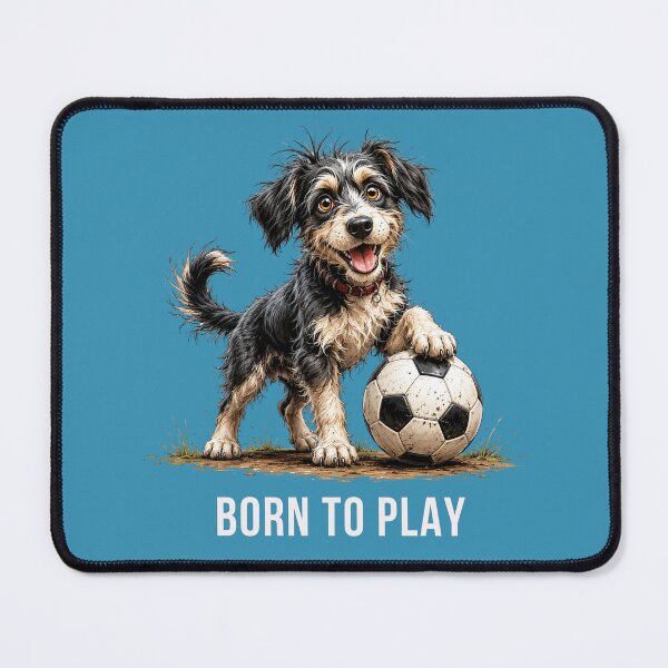 Item preview, Rescue Pup on the Field – Soccer Scruffy Dog Illustration designed and sold by PAPIRO SIGLO XXI.
