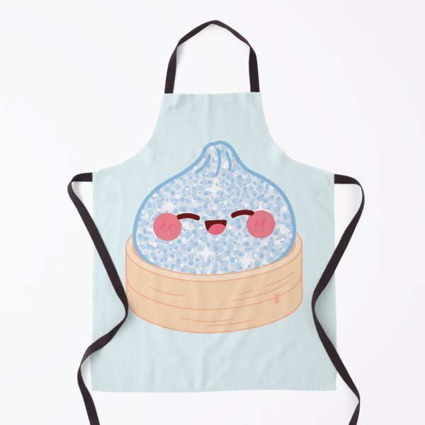 Item preview, Kawaii Blue Glitter Squishy Dumpling in bamboo steamer basket designed and sold by EmeraldeaArt.