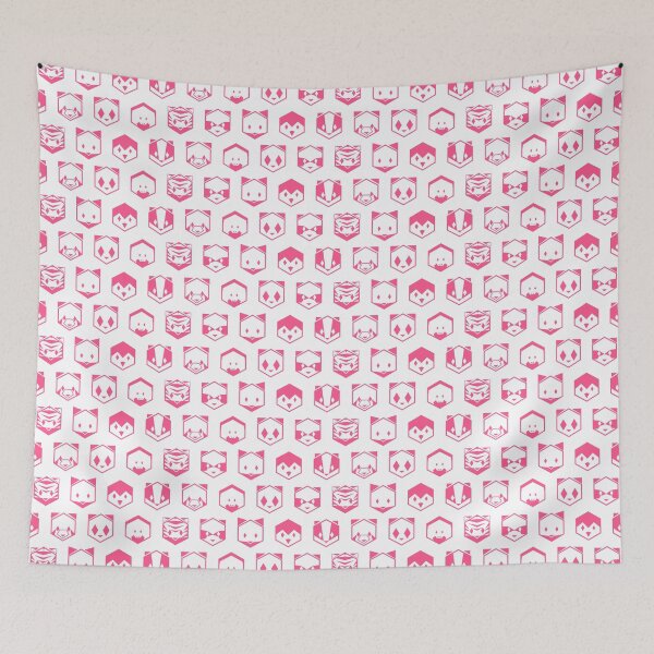 Item preview, Honeycomb Animals Pink designed and sold by animinimal.