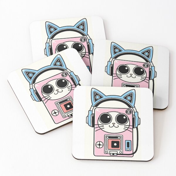 Item preview, Cat - Pink Walkman Retro Headphones designed and sold by DoodyPets.