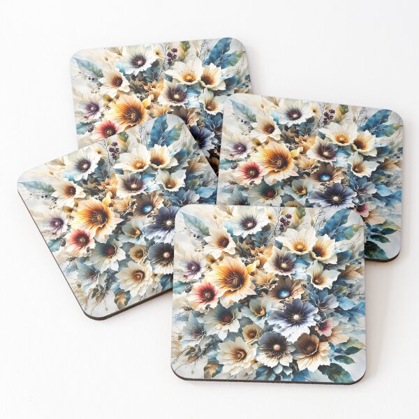 Item preview, Enchanting Blue Flower Patterns designed and sold by Dusanka Djeric.