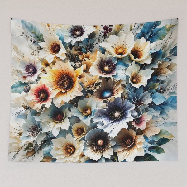 Item preview, Enchanting Blue Flower Patterns designed and sold by Dusanka Djeric.