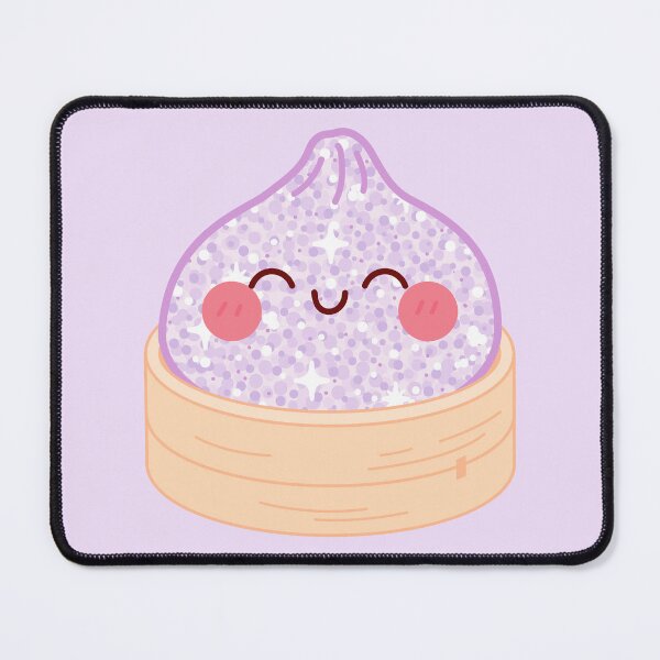 Item preview, Purple Glitter squishy Dumpling in bamboo steamer basket designed and sold by EmeraldeaArt.