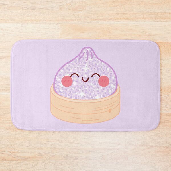 Item preview, Purple Glitter squishy Dumpling in bamboo steamer basket designed and sold by EmeraldeaArt.