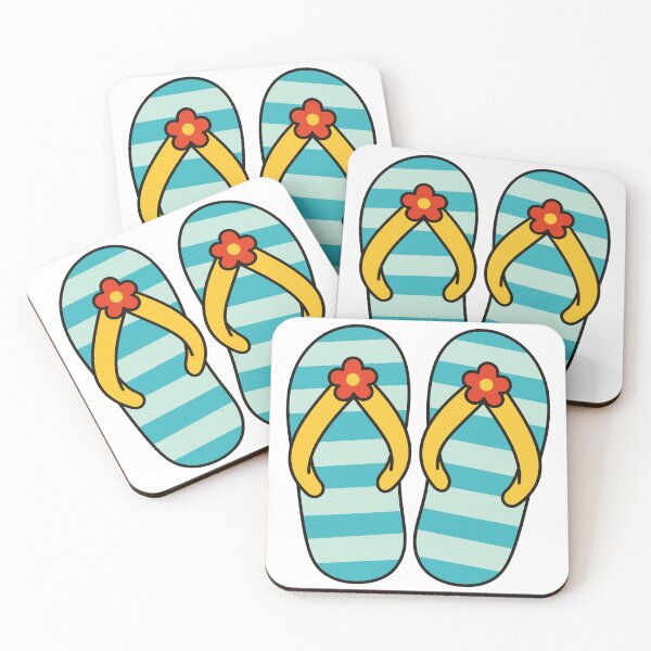 Item preview, Blue Striped Beach Flip Flops designed and sold by Anne97s.