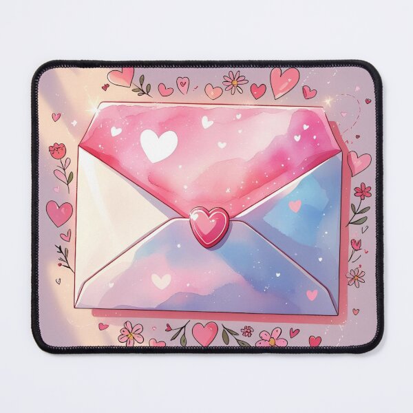 Item preview, Love Letter Envelope | Romantic Kawaii Heart Watercolor Design designed and sold by HelgaCraftery.