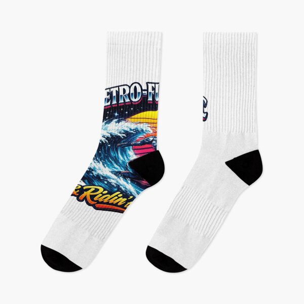 Item preview, Retro Futuristic Space Surfer Waves designed and sold by Dresut.