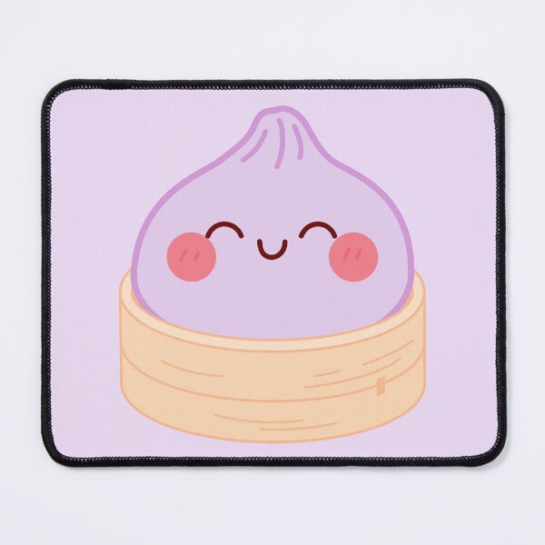 Item preview, Purple squishy Dumpling in bamboo steamer basket designed and sold by EmeraldeaArt.