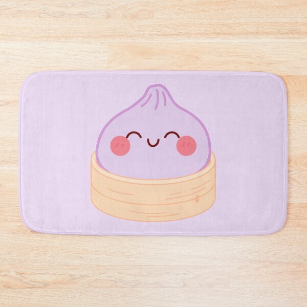 Item preview, Purple squishy Dumpling in bamboo steamer basket designed and sold by EmeraldeaArt.