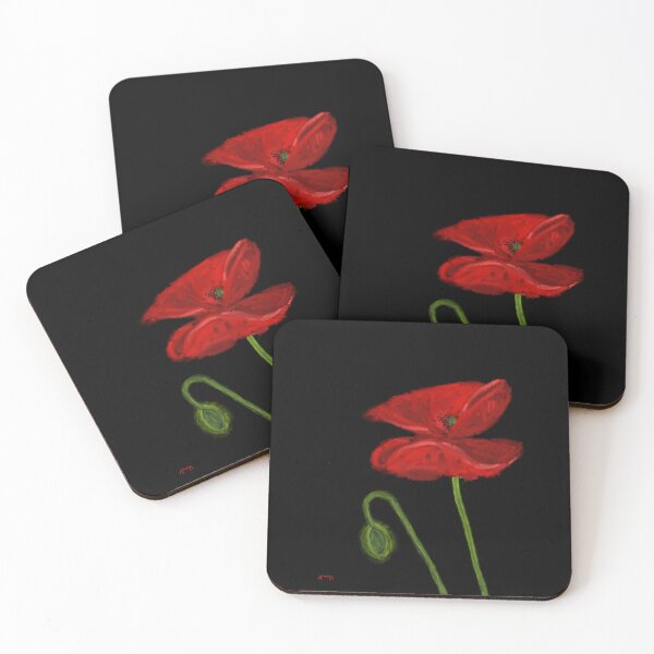 Item preview, Eternal Poppy - Red and Black Floral Design - Digital Artwork for Decoration, Clothing and Gifts designed and sold by Pk-Gn-  /(°^°)\.