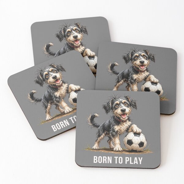 Item preview, Rescue Puppy on the Field – Soccer Scruffy Dog Illustration designed and sold by PAPIRO SIGLO XXI.
