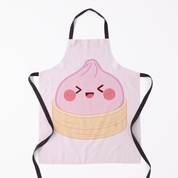 Item preview, Pink squishy Dumpling in bamboo steamer basket designed and sold by EmeraldeaArt.