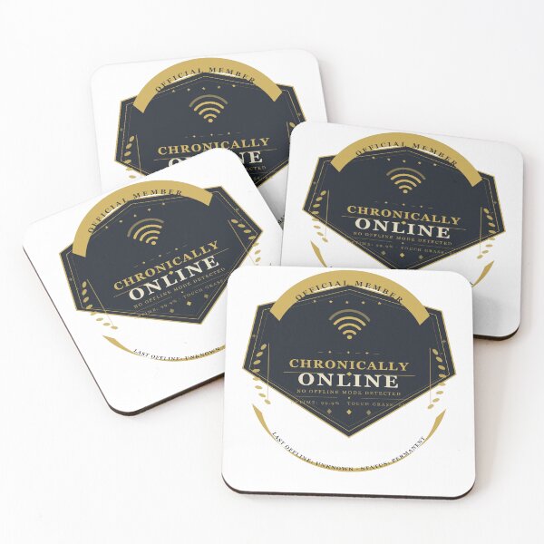 Item preview, Chronically Online Badge — Funny Vintage Military Shield Sticker | Internet Addict Humor Gift designed and sold by Mega-Shopping.