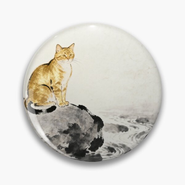 Item preview, Golden Cat by Flowing Stream - Chinese Ink Wash designed and sold by Enchanting East.