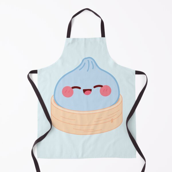 Item preview, Kawaii Blue Squishy Dumpling in bamboo steamer basket designed and sold by EmeraldeaArt.