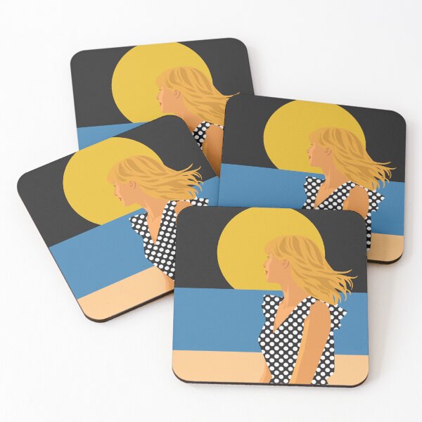 Item preview, Minimalist Beach Woman Art, Coastal Fashion Illustration Print designed and sold by Studio pod Burom.