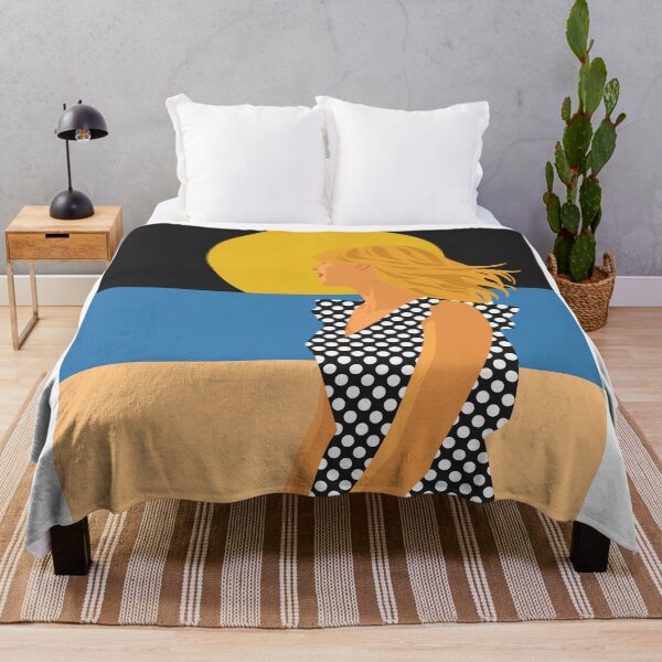 Item preview, Minimalist Beach Woman Art, Coastal Fashion Illustration Print designed and sold by Studio pod Burom.