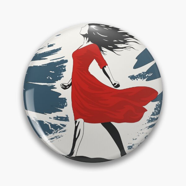 Item preview, Dramatic Woman Red Dress Print designed and sold by Studio pod Burom.