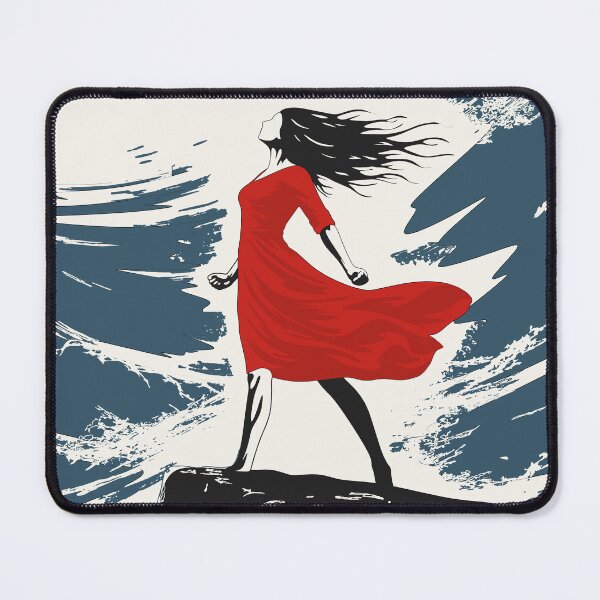 Item preview, Dramatic Woman Red Dress Print designed and sold by Studio pod Burom.
