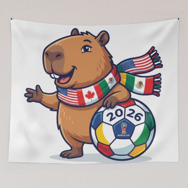 Item preview, World Cup 2026 Capybara North American Host designed and sold by CozyDesignsCo.