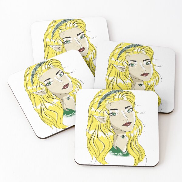 Item preview, Female elf fantasy portrait designed and sold by Mermaso Art.