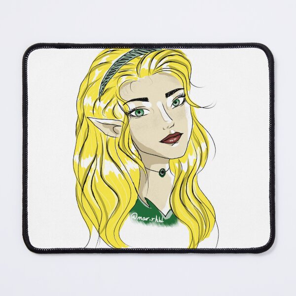 Item preview, Female elf fantasy portrait designed and sold by Mermaso Art.