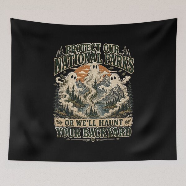Item preview, Protect Our National Parks Ghost Forest Nature Activist Vintage Tee designed and sold by super-think.