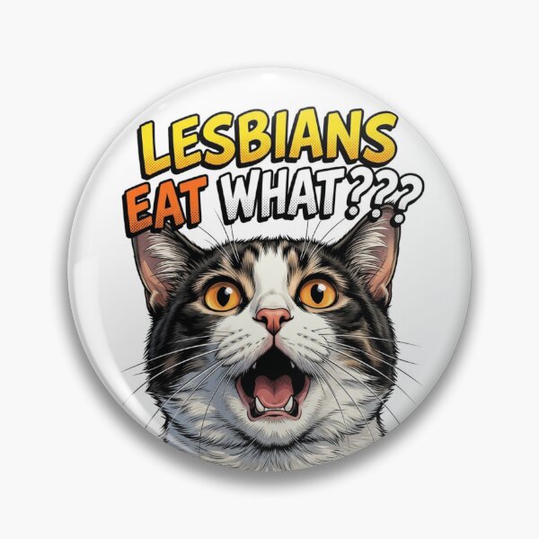 Item preview,  Humor Cat Lesbians Eat What? Tv Lgbtq+ WLW Decor Poster Print Art Comic Movie designed and sold by Mind Space.