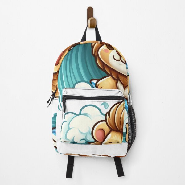 Item preview, Cute Surfing Lion Be Wild Retro Summer Beach designed and sold by MagySale.