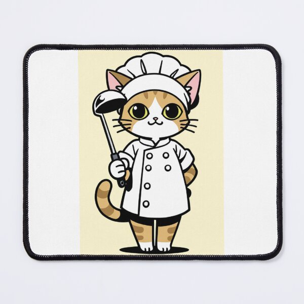Item preview, Cat - Tabby White Orange Chef Pale Yellow BG designed and sold by DoodyPets.