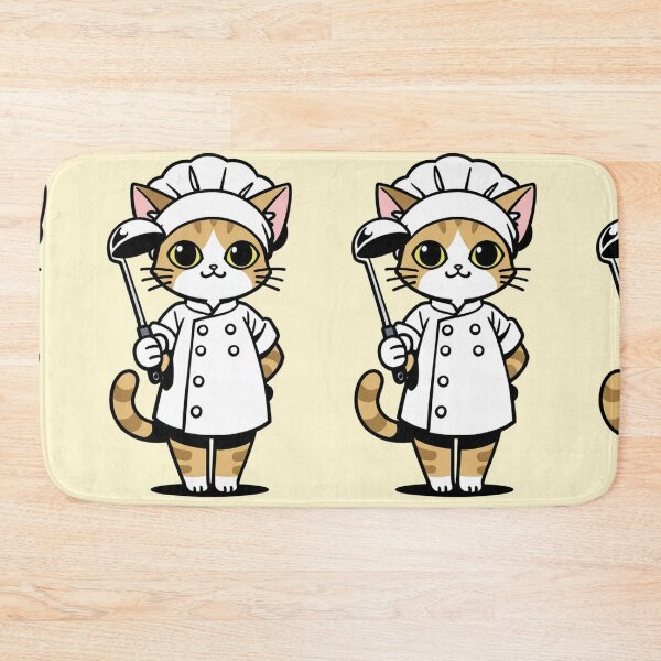 Item preview, Cat - Tabby White Orange Chef Pale Yellow BG designed and sold by DoodyPets.