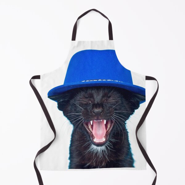 Item preview, Jazzy Fedora Cat Poster - Funny Yawning Black Kitten Sticker - Quirky Jazz Musician Pet Graphic for Music Lovers designed and sold by WildGentlemen.