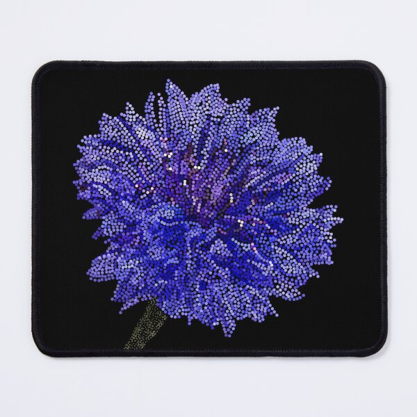 Item preview, Night-Bleuet Bleuet - Blue Flower on Black Background - Digital Pointillist Art - Decoration, Fashion & Gifts designed and sold by Pk-Gn- /(°^°)\.