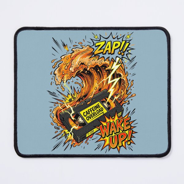 Item preview, Funny Retro VHS Caffeine Overload Coffee Pop Art designed and sold by RetroRewind Studio.