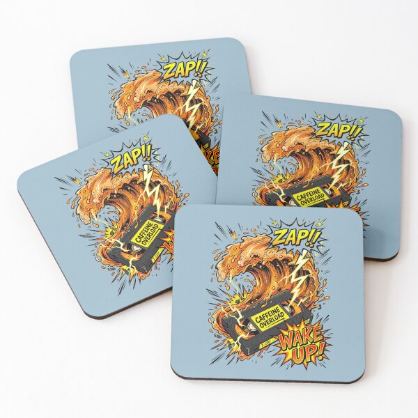 Item preview, Funny Retro VHS Caffeine Overload Coffee Pop Art designed and sold by RetroRewind Studio.